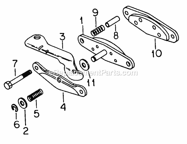 Brake Assembly Diagram and Parts List for 282 133-282-399, 132-282-100, 134-282-100, 133-28 Cub Cadet Lawn Mower